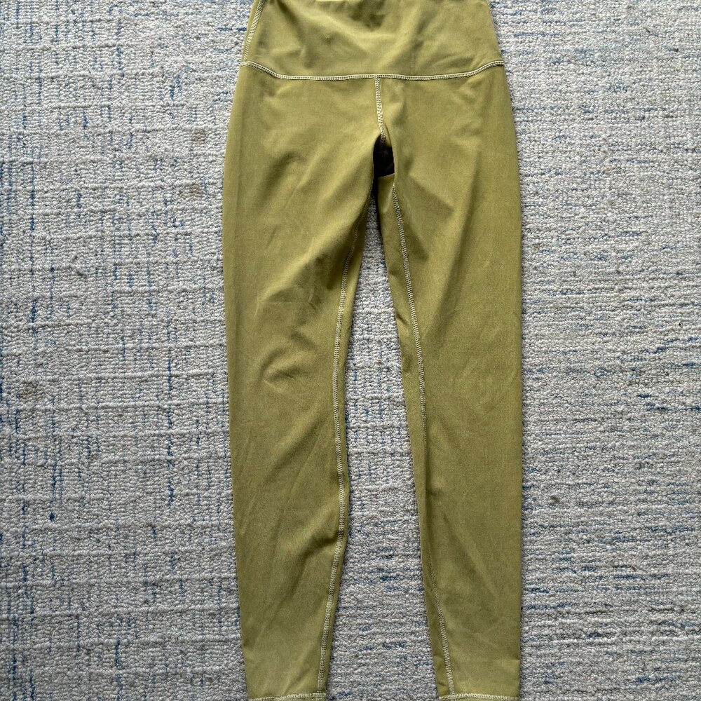 Lululemon Wunder Train Leggings Yellow Pear 28" Size 6